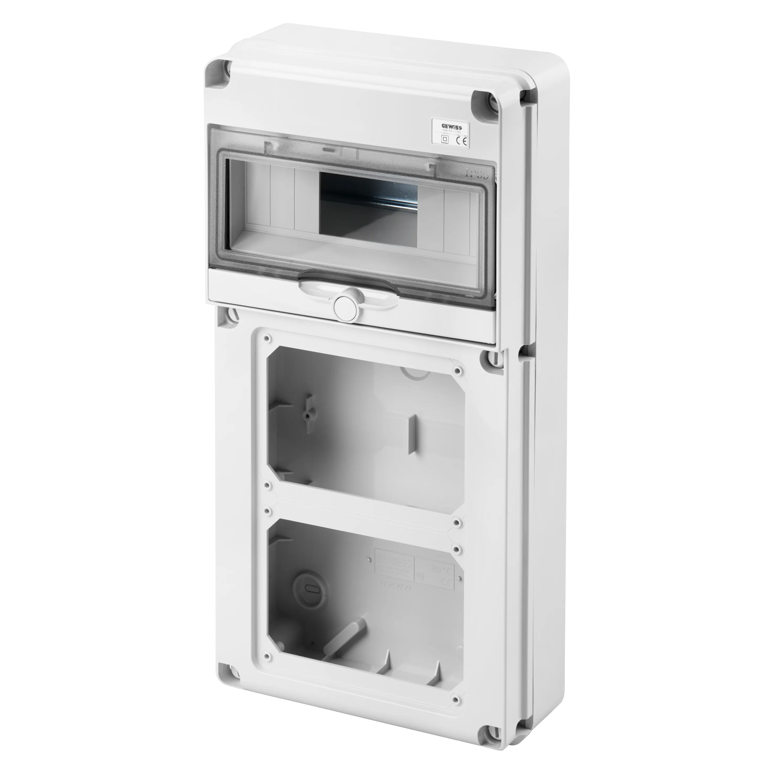 Tablou organiaze santier Q-Din 10 14 Module 2 Flanse Ib Orizontale 16/32A Sbf IP65 Gewiss GW68019N