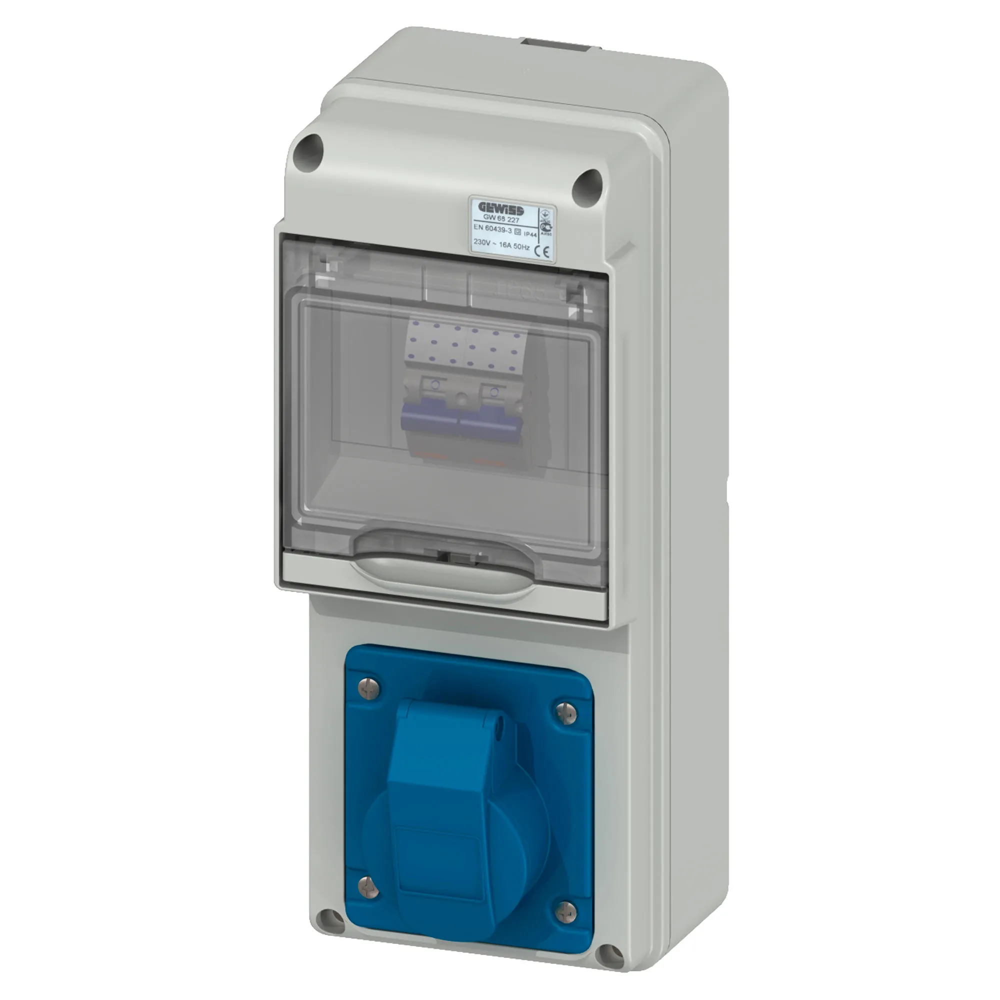 Tablou organiaze santier q-din 5 module asd 1 iec309 ip44 gewiss gw68227n