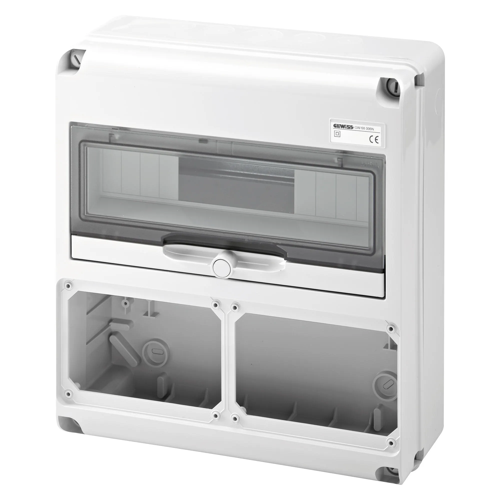 Tablou organiaze santier Q-Din 14 14 Module 2 Flanse Ib Orizontale 16/32A Sbf IP44 IP65 Gewiss GW68006N