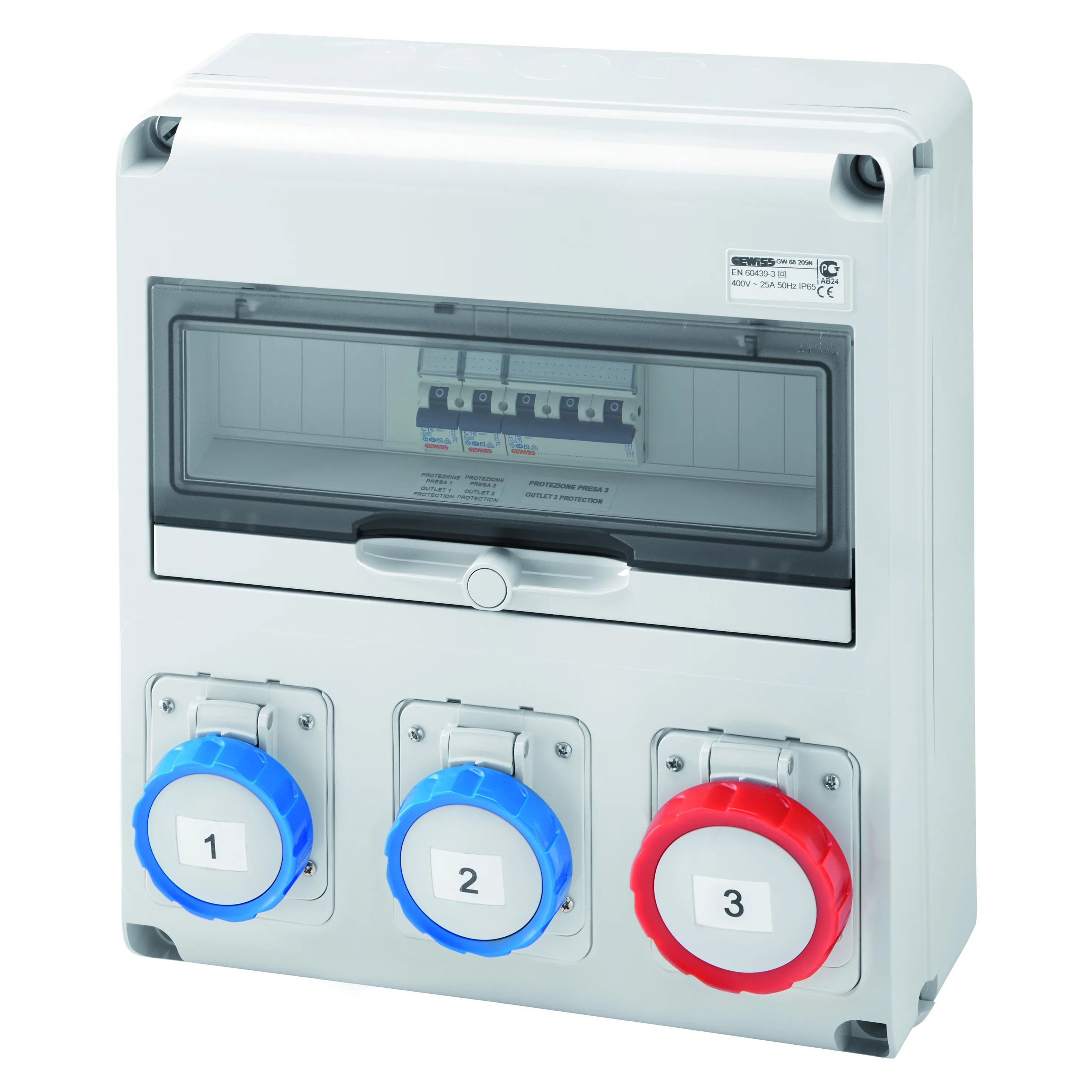 Tablou organiaze santier q-din 14 module asd 3 iec 309 ip65 gewiss gw68205n