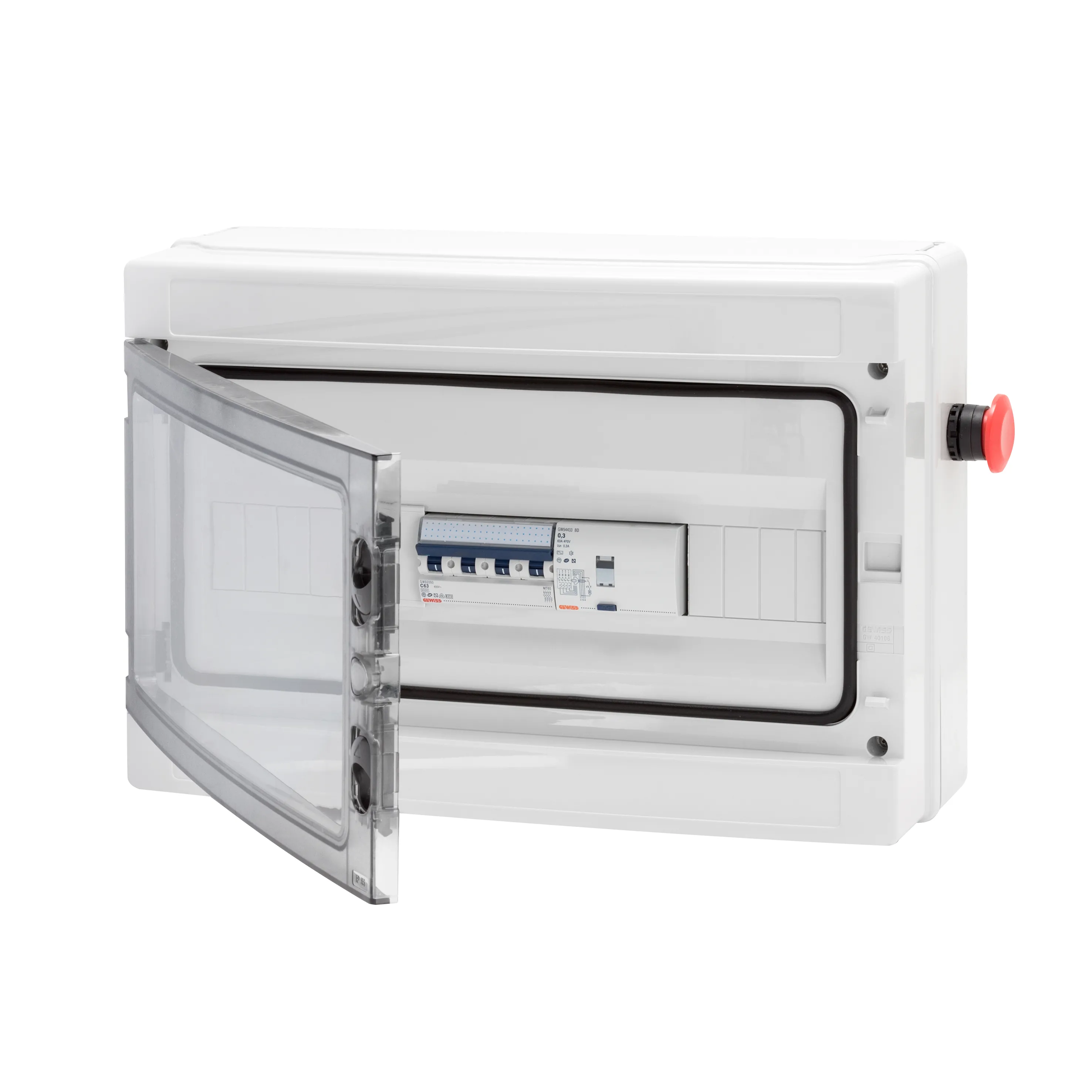 40 Cdk Asd Board 298X260X140 Mdc 32 A Usa Transparenta Gewiss GW68536