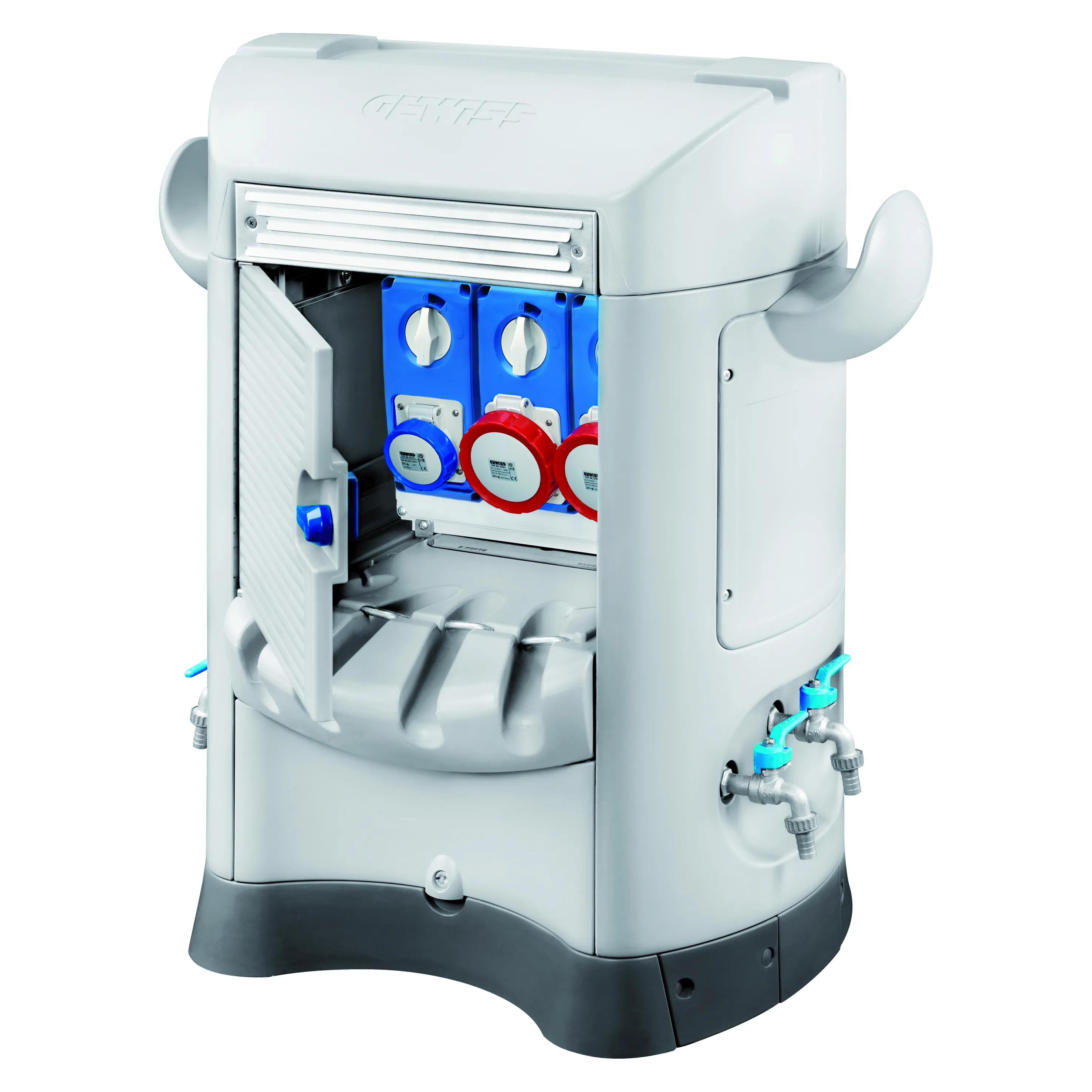 Qmc125B Cablat Priza Cu O Singura Parte 1 Priza 2P+E 16A +2 Prize 3P+N+E 16A IP55 Alb Gewiss GW68803W