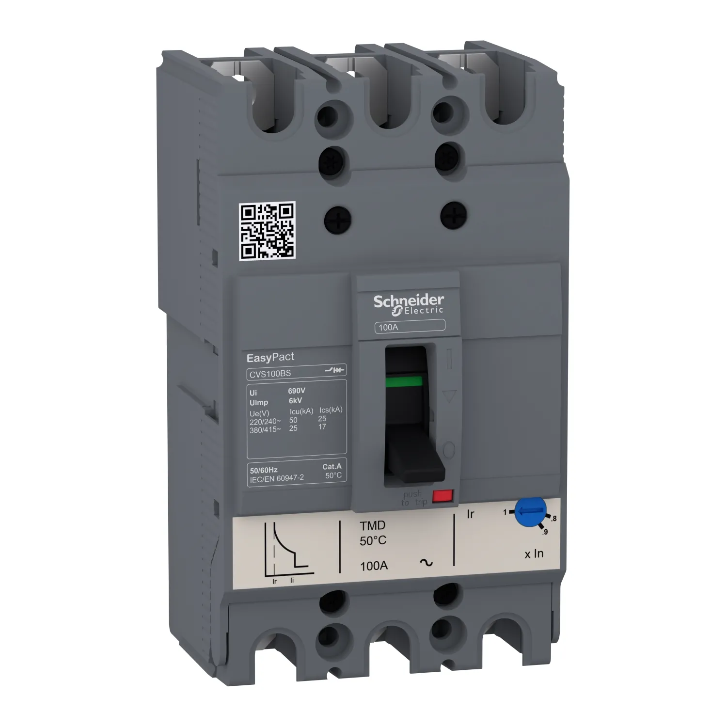 Intreruptor automat tip usol easypact cvs100bs tm80d 3 poli 3d, schneider, lv510937