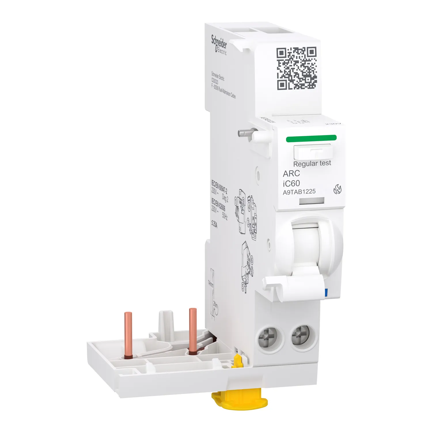 Acti9 AFDD Bloc auxiliar detectie arc electric 25A pentru iC60 2P  Schneider A9TAB1225