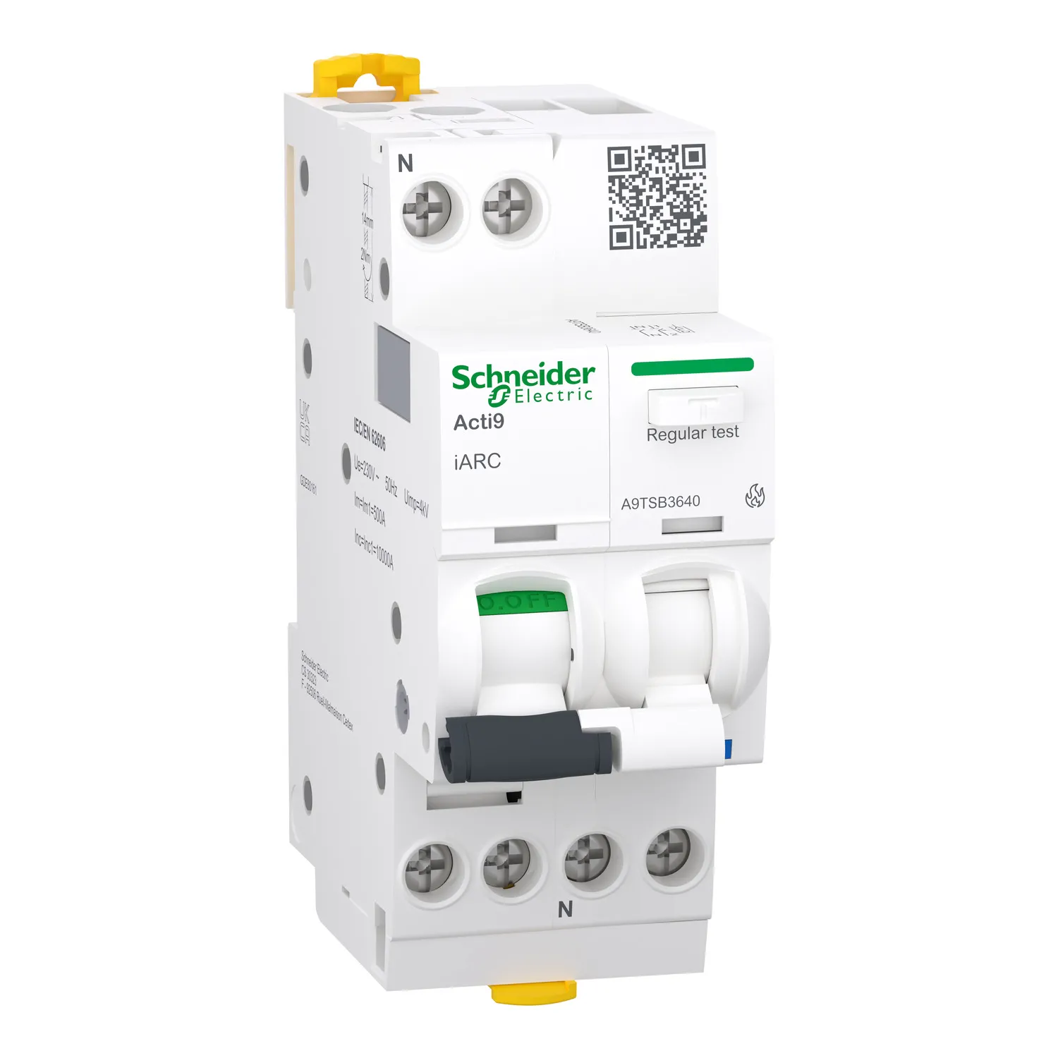 Acti9 AFDD, iARC Dispozitiv de detectie a arcului electric, 1P+N, 40A,  Schneider, A9TSB3640