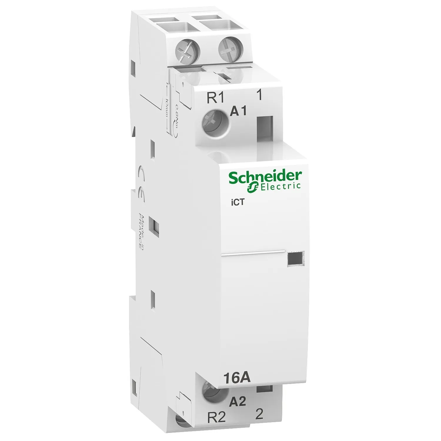 Contactor modular, Ict 16A, 1ND+1Ni, un contact normal deschis + un contact normal inchis, Bobina 12V 50Hz, Schneider, A9C22015