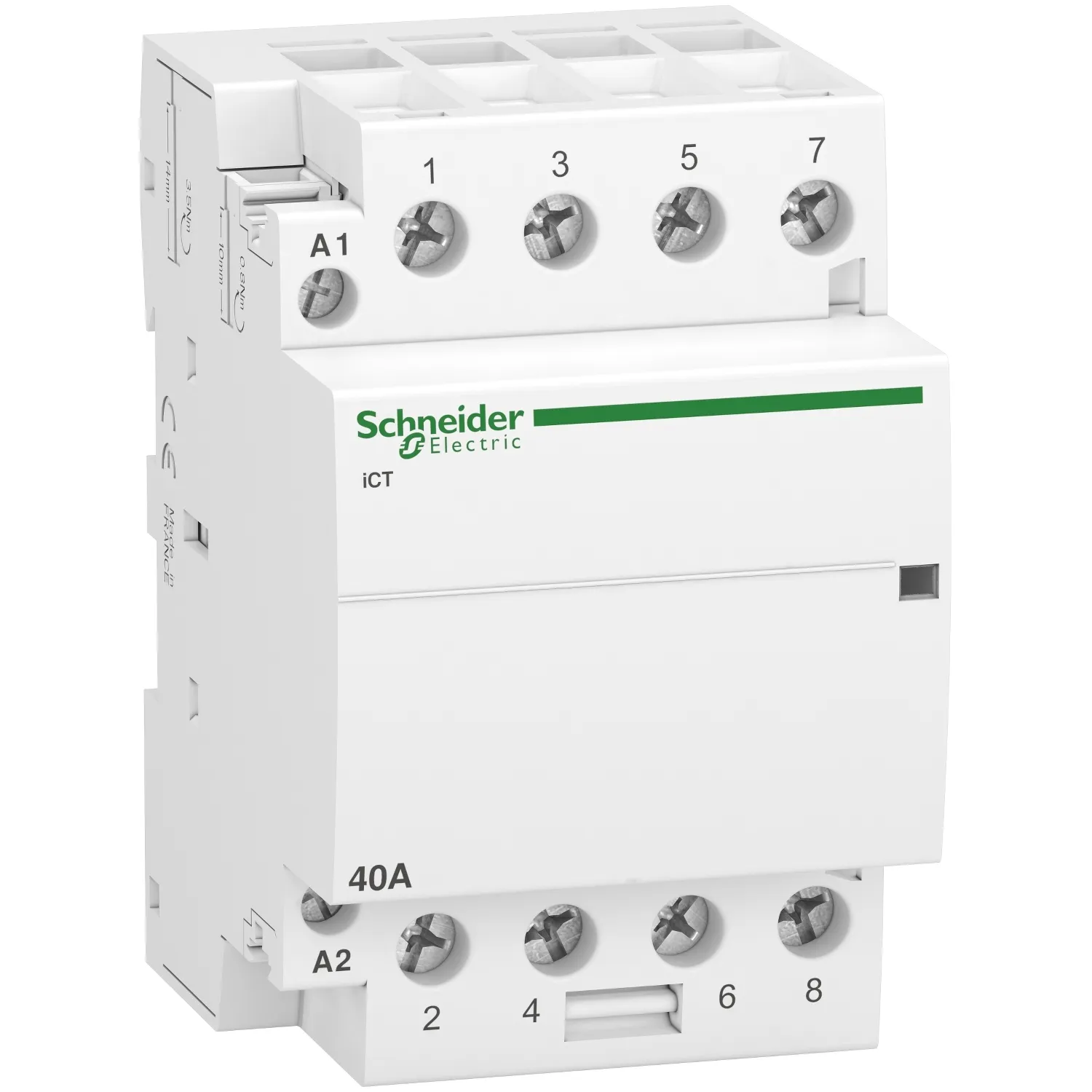 Contactor modular, ict, 4 poli, 4nd, 4 contacte normal deschise, 40a, bobina 220, 240 v c.a., schneider, a9c20844
