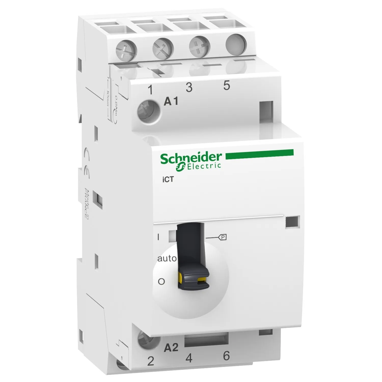 Contactor modular, ict comanda manuala 25a, 3nd, 3 contacte normal deschise, bobina 220/240v 50hz, schneider, a9c21833