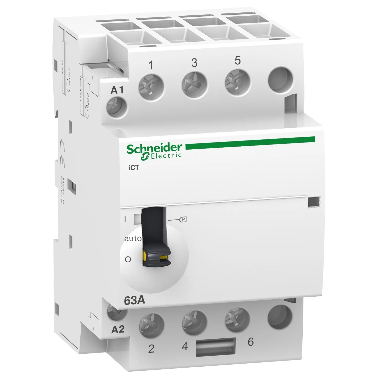 Contactor modular Ict Comanda Manuala 40A 3ND 3 contacte normal deschise Bobina 220/240V 50Hz Schneider A9C21843