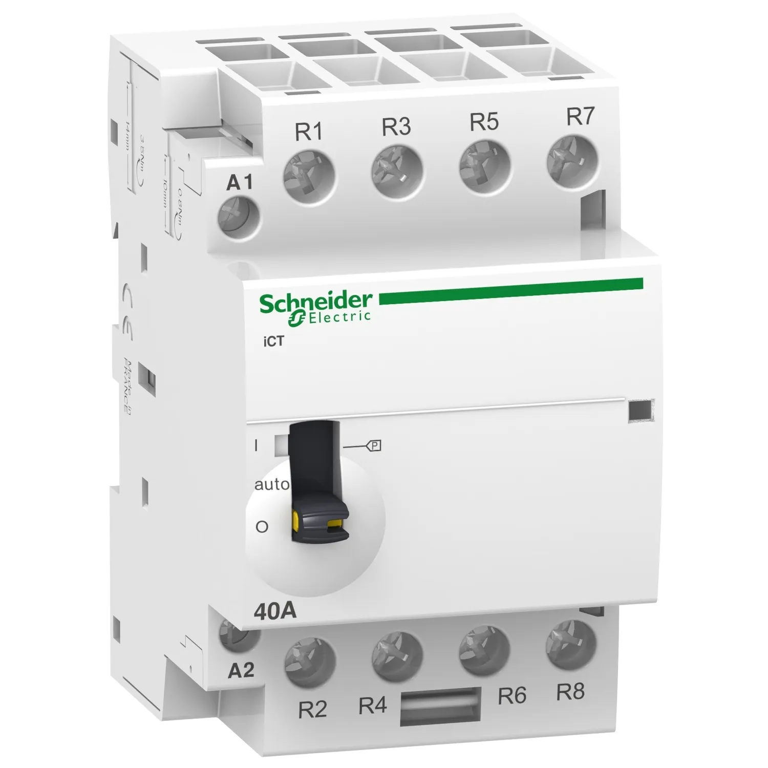 Contactor modular, Ict Comanda Manuala 63A, 4ND, 4 contacte normal deschise, Bobina 220/240V 50Hz, Schneider, A9C21864