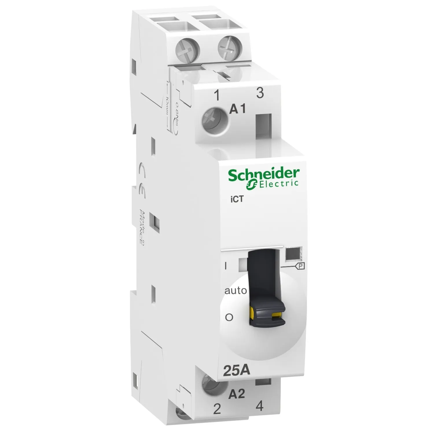 Contactor modular, Ict Comanda Manuala 25A, 2ND, 2 contacte normal deschise, Bobina 230/240V 50Hz, Schneider, A9C21732