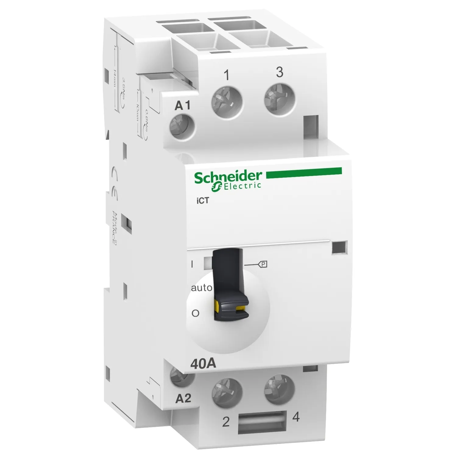 Contactor modular  Ict Comanda Manuala 40A 2ND 2 contacte normal deschise Bobina 24V 50Hz Schneider A9C21142