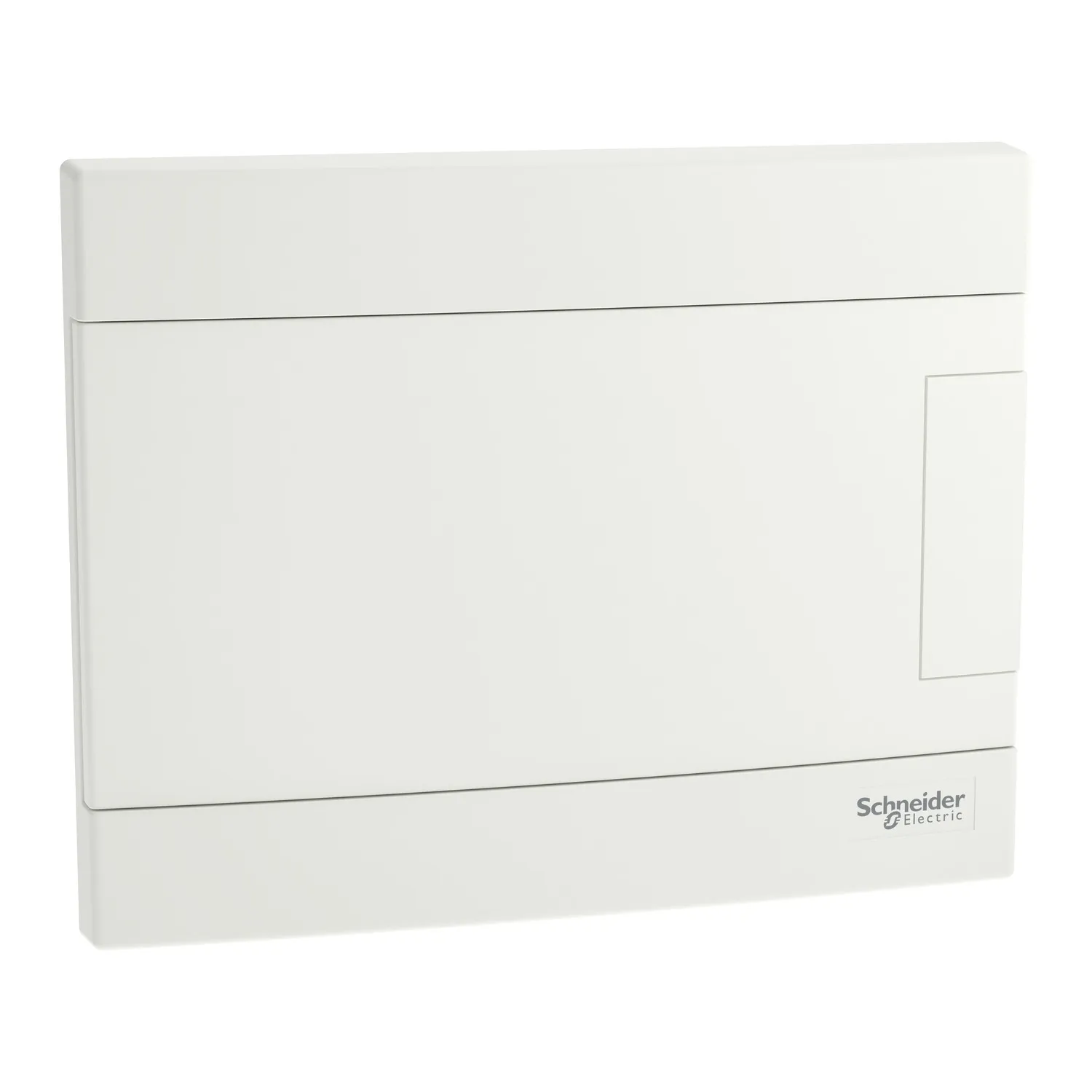 Easy9eu, cofret cu montaj incastrat, 1x8 module, usa alba, cu 2 blocuri terminale ez9eub108
