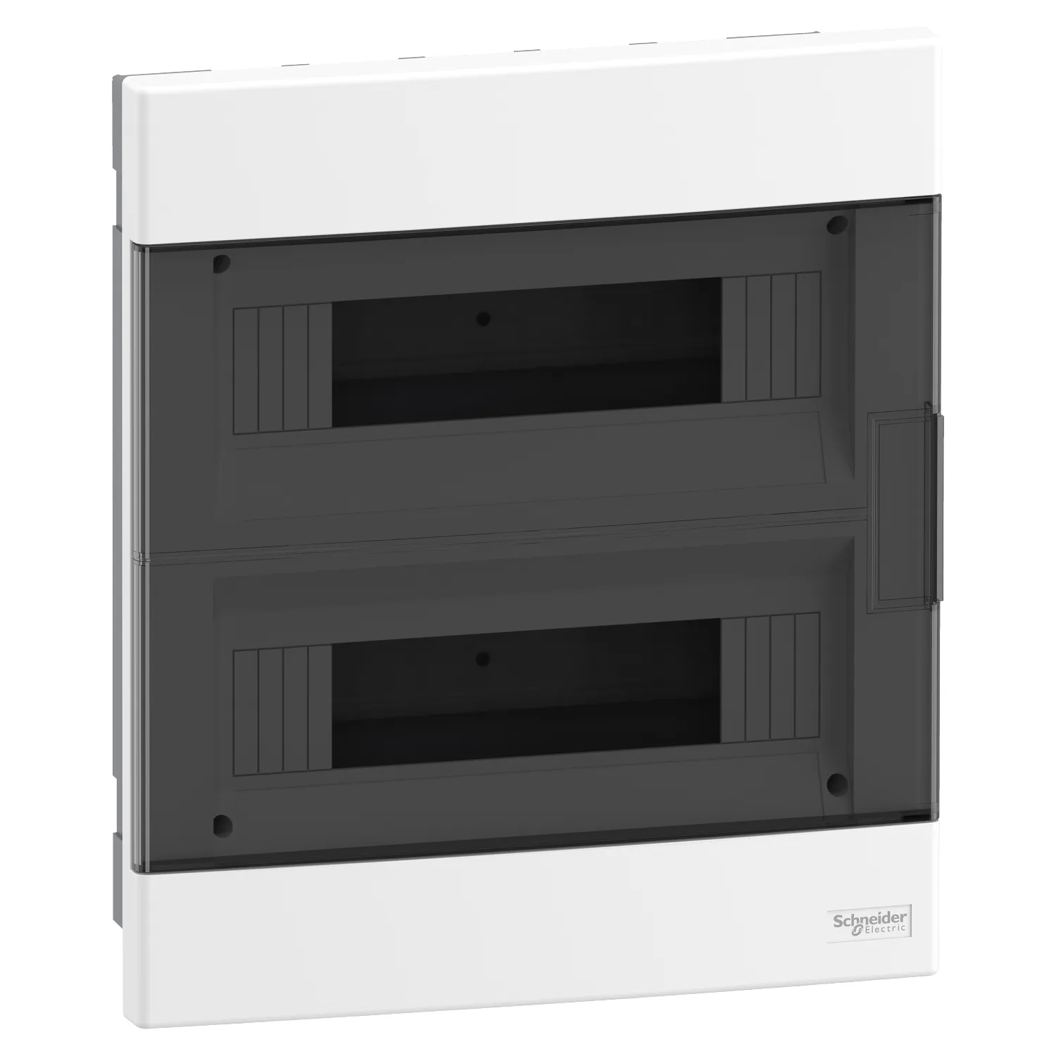 Easy9EU, Cofret cu montaj incastrat, 2x12 Module, usa fumurie, cu 2 blocuri terminale EZ9EUA212