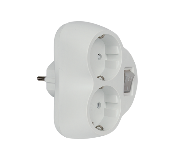 MultiPriza adaptor dublu, CU CHEIE, Elmark, 192211 