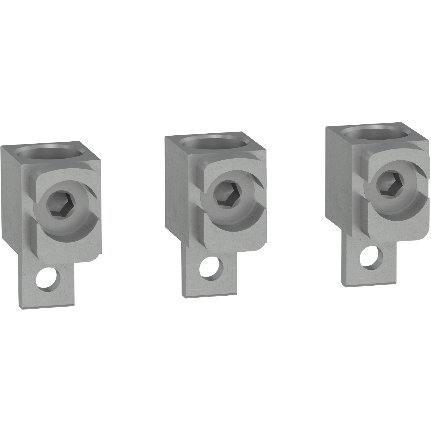 Aluminium Bare Cable Connectors Compact NSX for 1 Cable 120 mm to 240 mm 250 A set of 3 parts Schneider LV429244