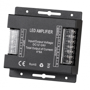 Amplificator, Pentru, Benzi LED RGBW, 4x8A, 12-24V DC, Ultralux, RGBWAMP32A
