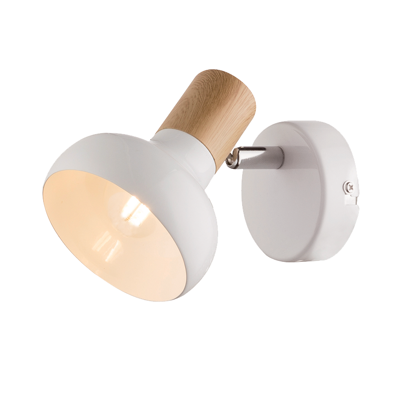 Aplica, Elmark, Alba, Addy, 1X E14, Alb/Lemn, 955Addy1W/Wh