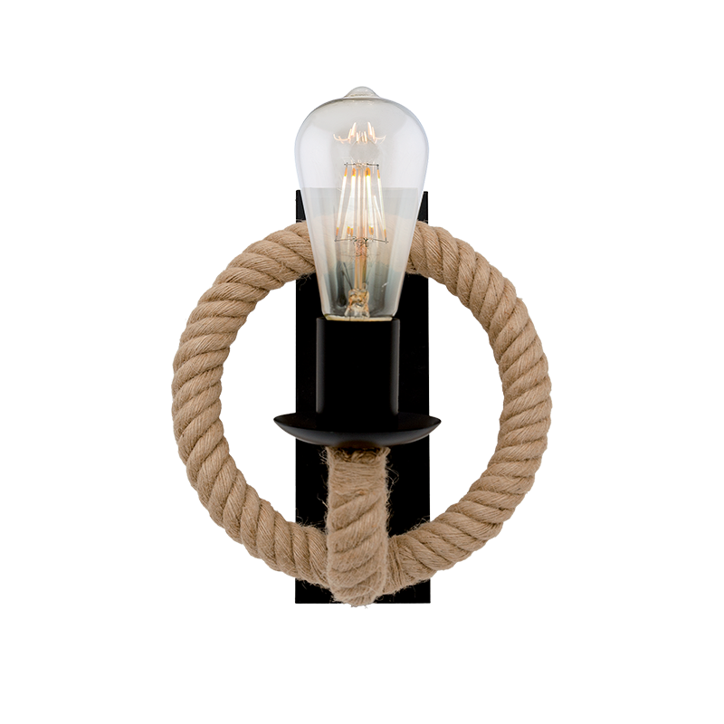 Aplica, Elmark, Rope, 1X E27, Neagra, 955Rope1W