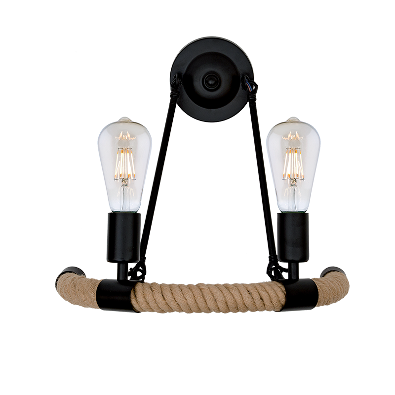 Aplica, Elmark, Rope, 2X E27, Neagra, 955Rope2W