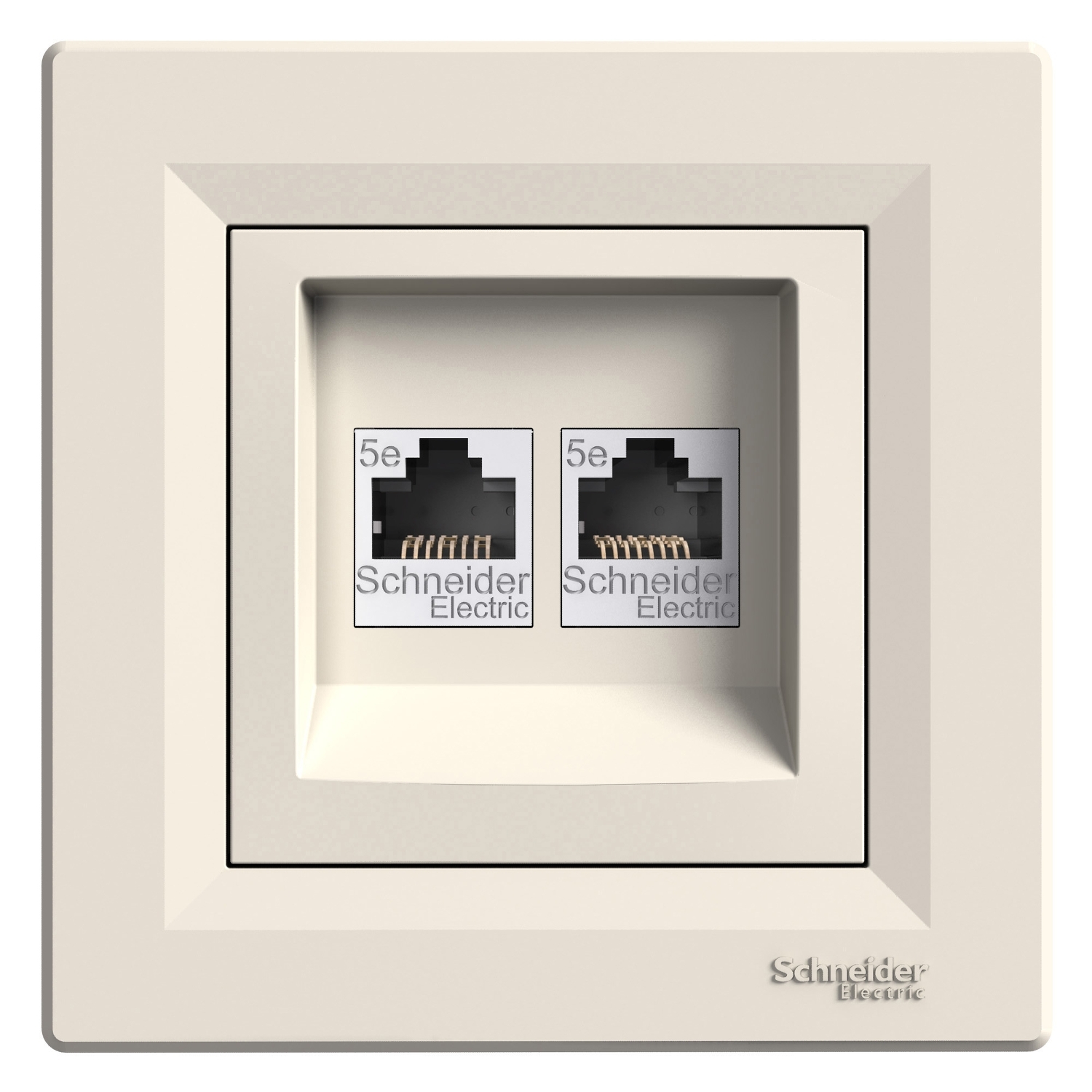 Asfora 2X Priza De Date Rj45 Cat.5E Utp Crem Schneider EPH4400123