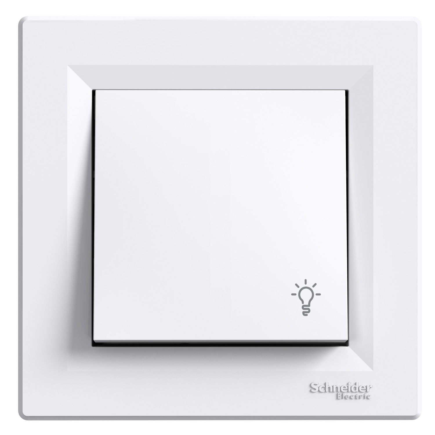 Asfora Intrerupator Cu Revenire Cu Simbol Lumina 10A Alb Fara Surub Schneider EPH0900121