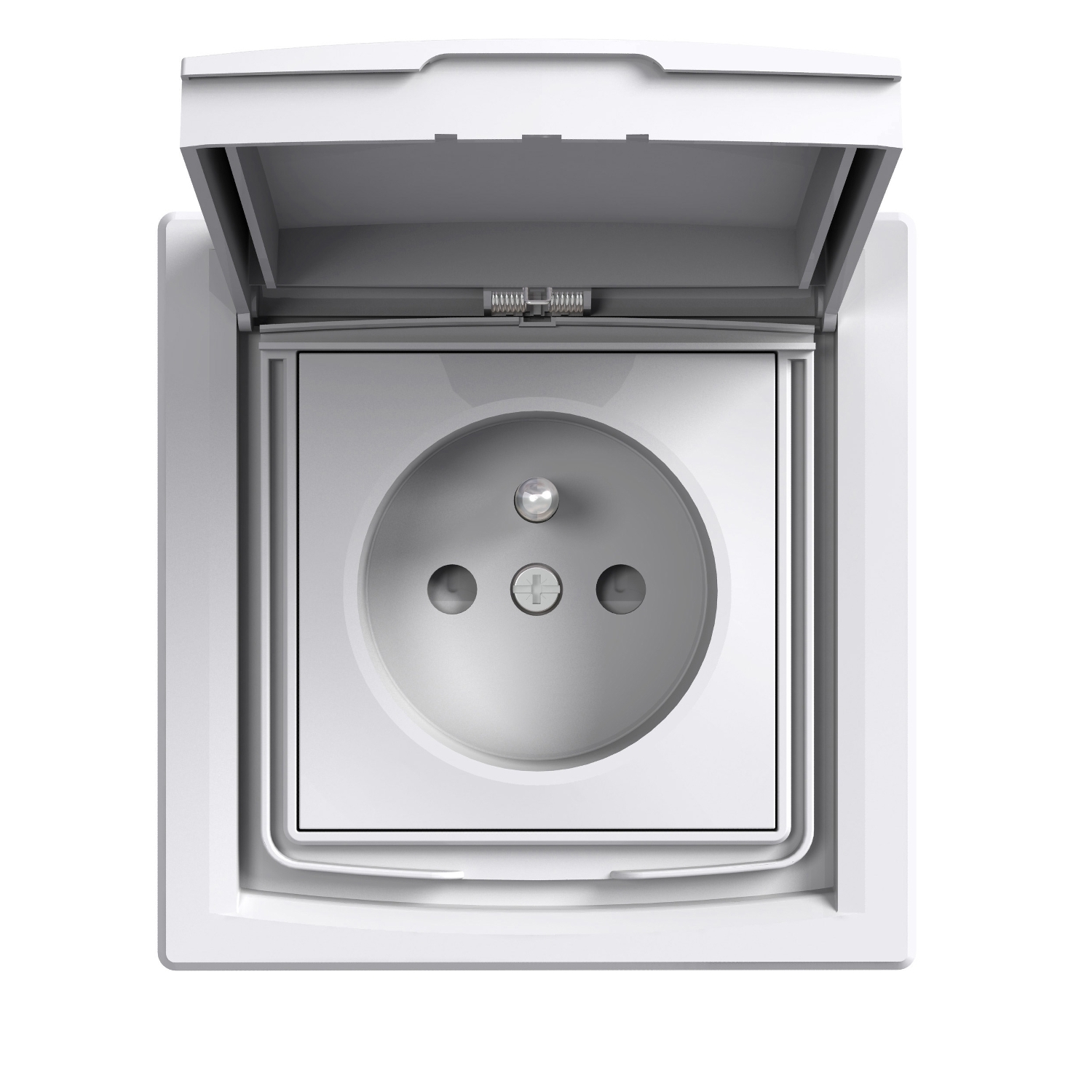 Asfora Priza schuko Obturatoare Pin Alb Ip44 Schneider EPH2800321