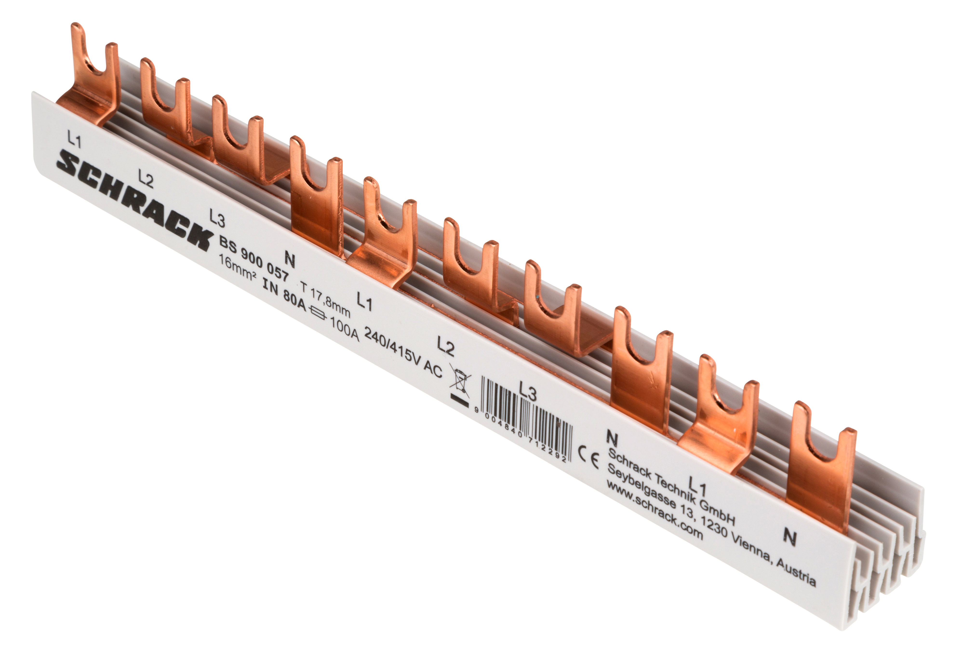 Busbar, 1x, dif., Tetrapolar, 4P, 1x, sig., aut., (3+N), 1x, (1+N), 10UH BS900057--