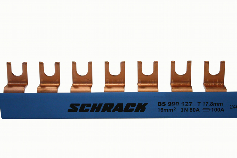 Busbar, cu, contacte, furca, 16mm², 1P BS990127--