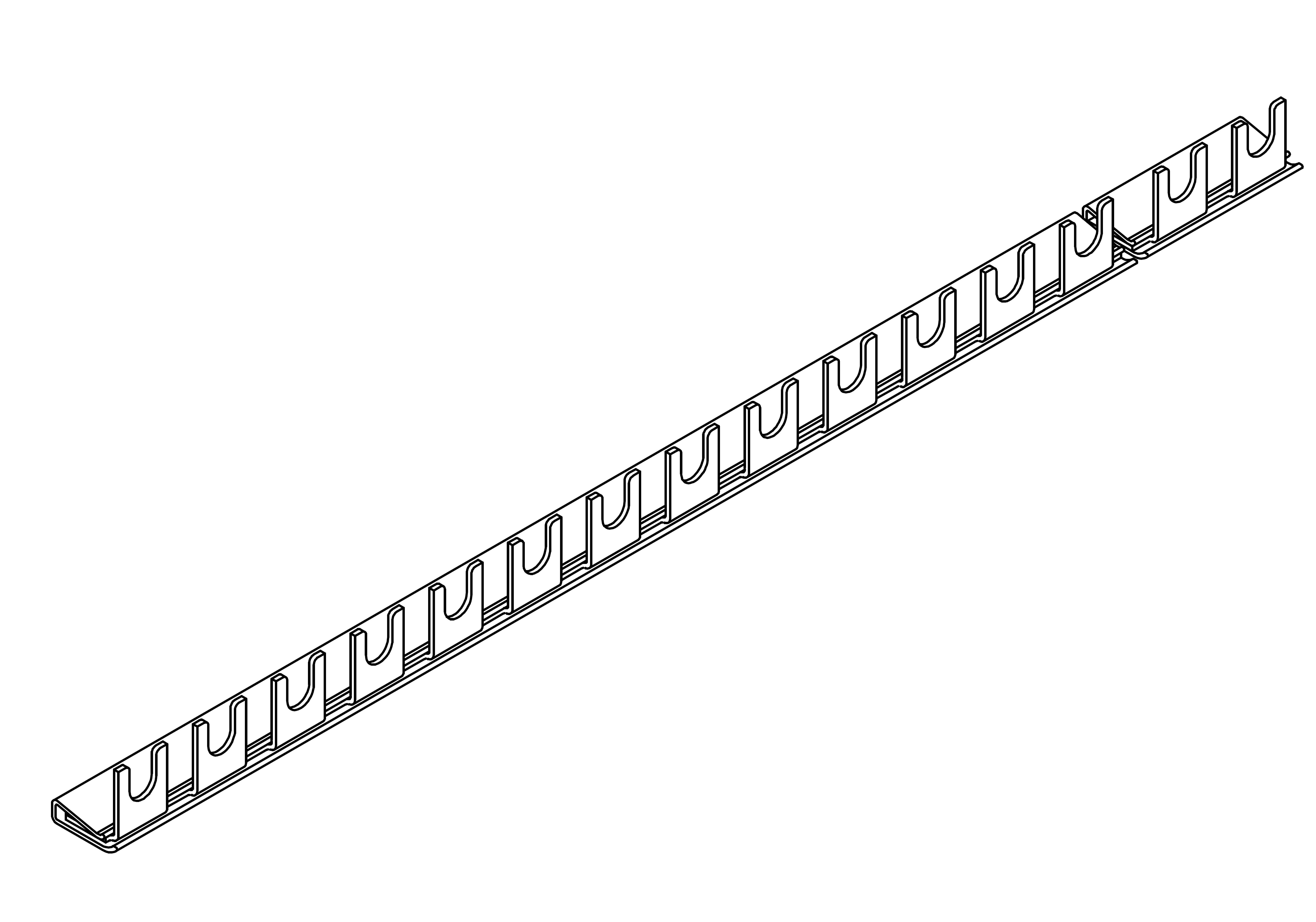 Busbar, cu, contacte, furca, 1P, 10mm² BS900140--