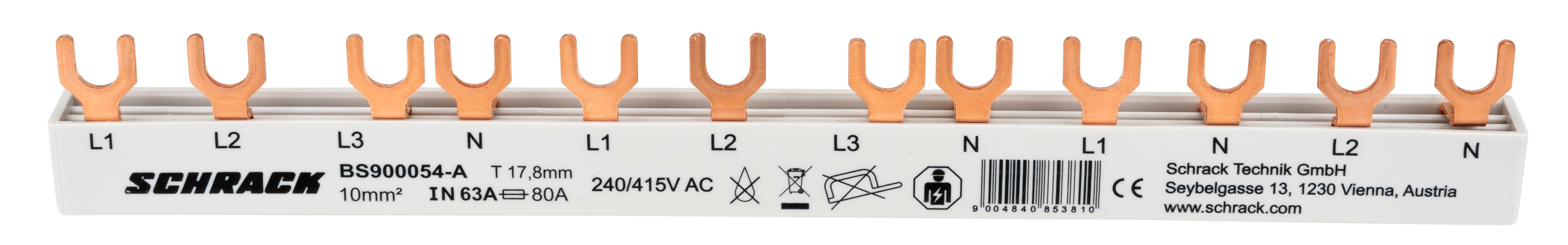 Busbar, 1x, Într, dif, 4p, +, Într, aut, 1x, (3p+n), +, 2x, (1p+n), 12uh, 10mm²