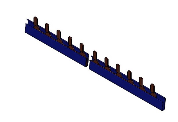 Busbar, cu, lamele, 1P, albastru, 1m, pentru, 1P+N, 1UH BSA90120--