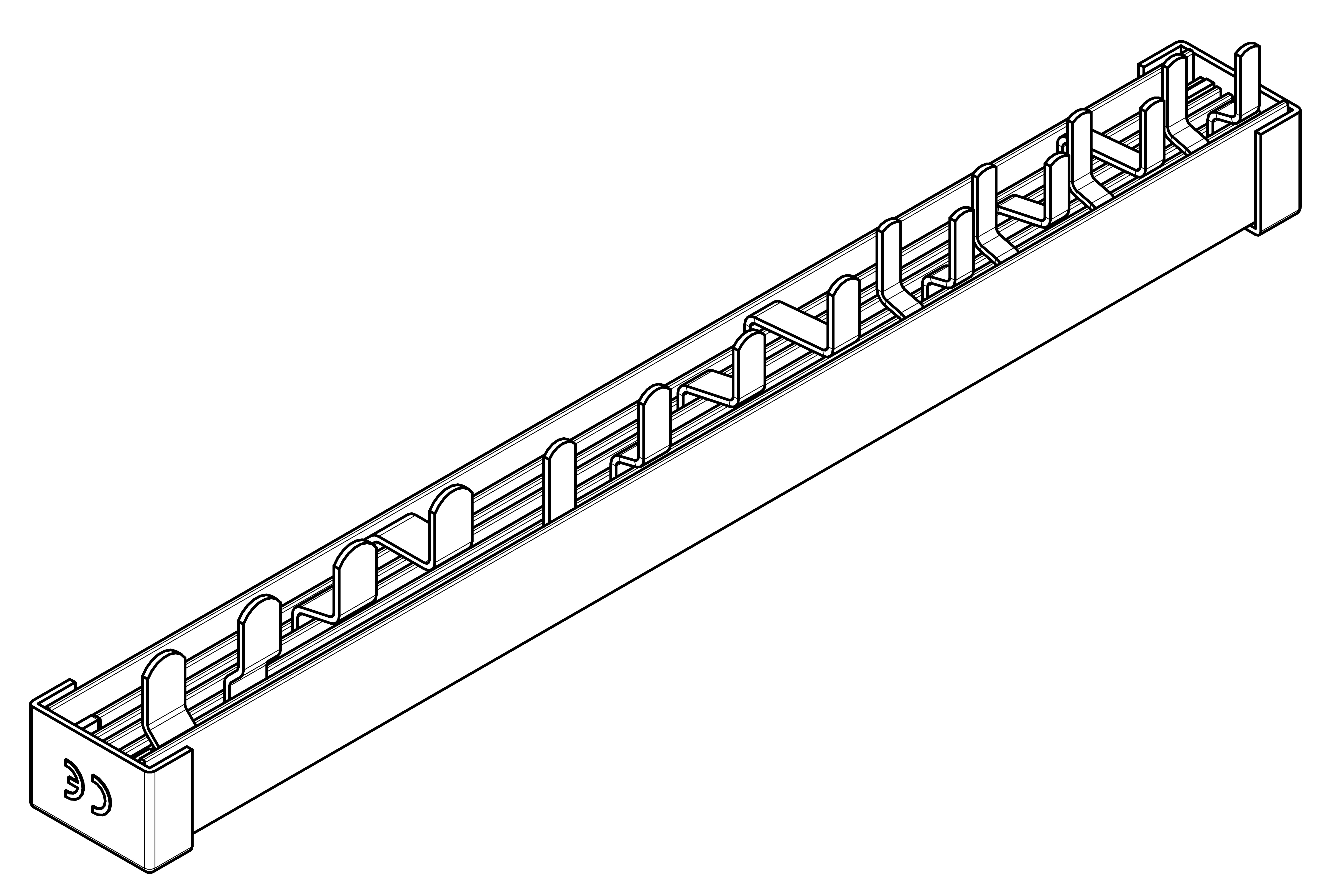 Busbar cu lamele 10mm² 4P 12UH pas=18/17.8/8.7mm