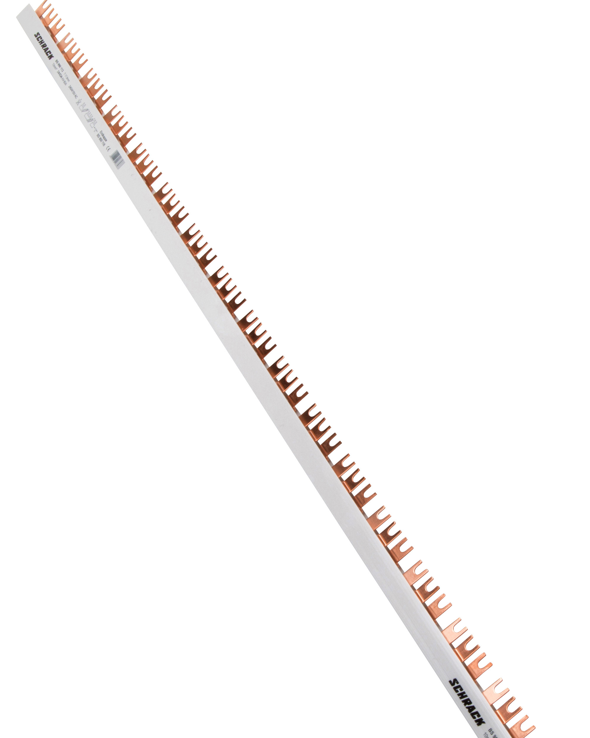Busbar, cu, contacte, furcă, 10mm², 3P, L1/L2/L3, 1m