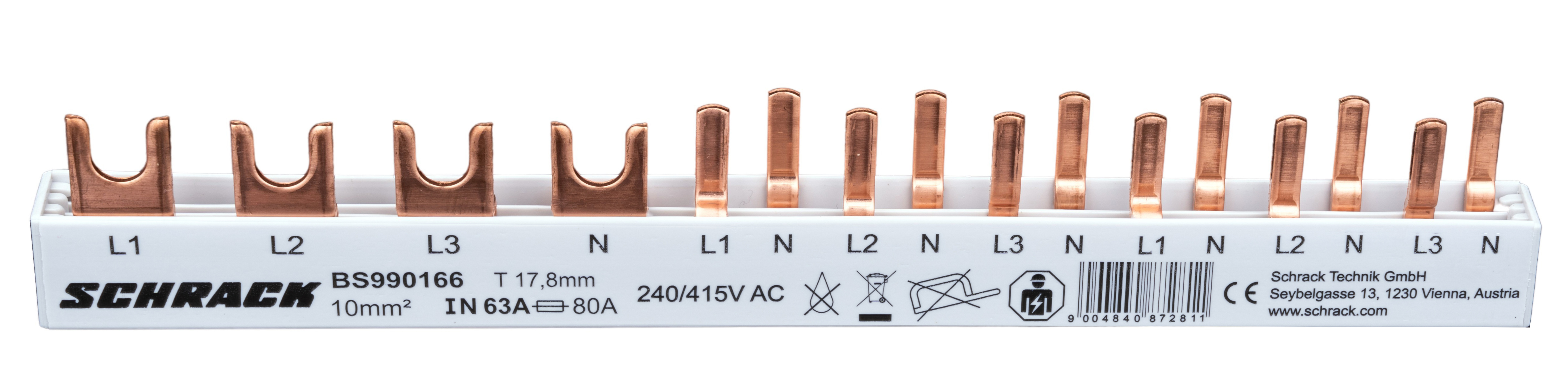 Busbar, pentru, diferențial, 2P, +, 6, într., aut., 1P+N, total, 8, mod. BS990166--