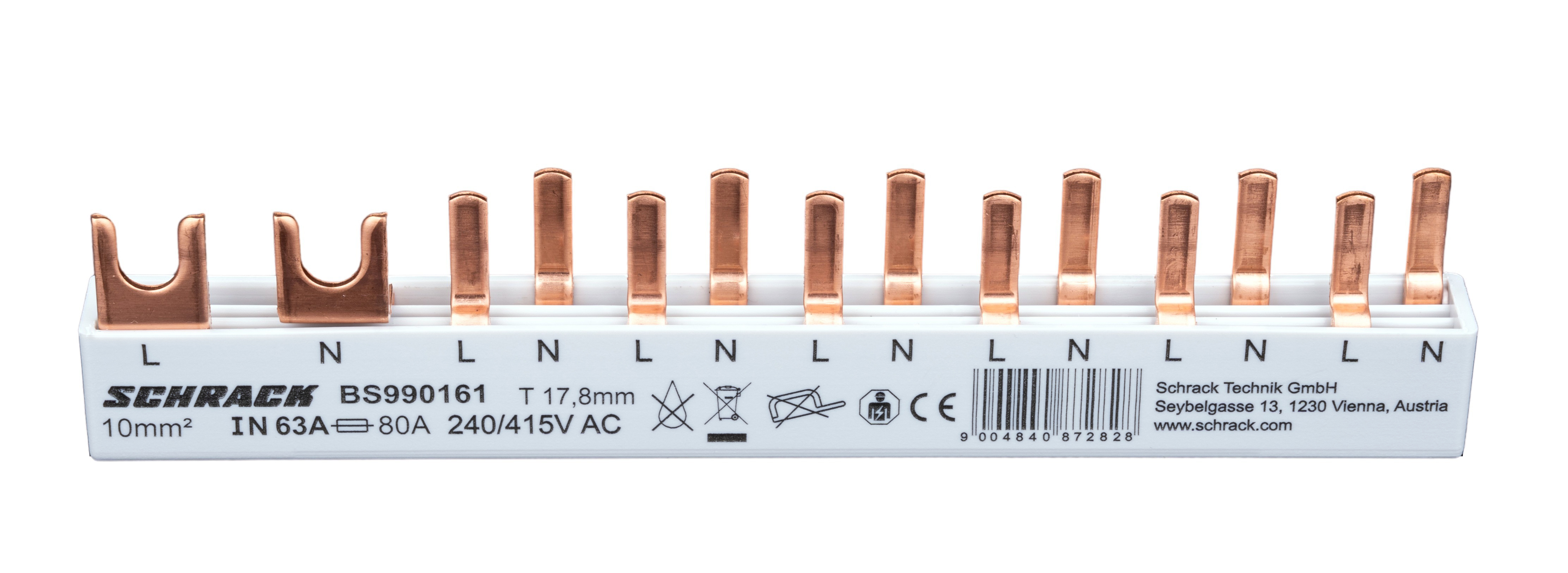 Busbar, pentru, diferențial, 2P, +, 6, într., aut., 1P+N, total, 8, mod. BS990161--
