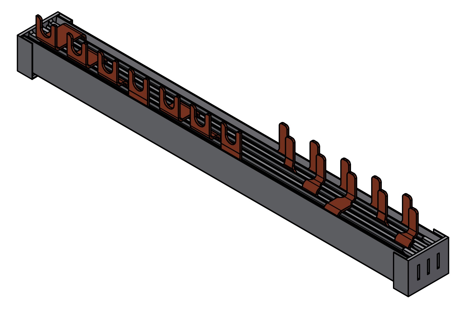 Busbar, pentru, diferențial, 4p, +, 1, sig, aut, 3p, +, 5, sig, aut, 1p+n