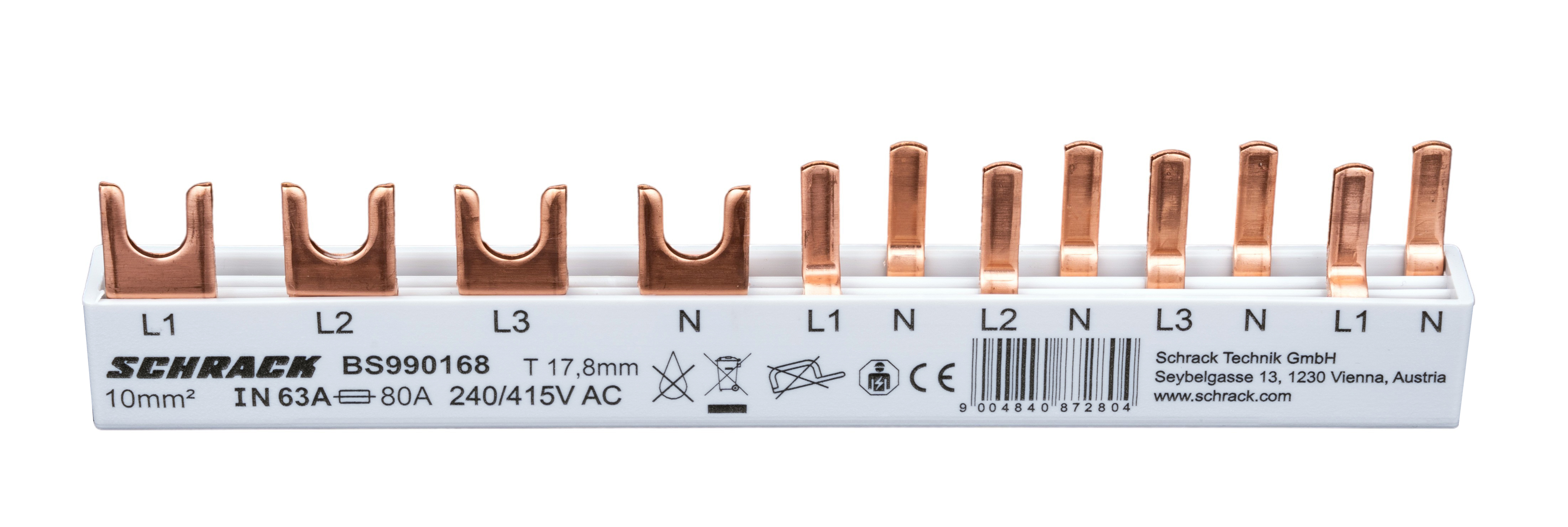 Busbar, pentru, diferențial, 4P, +, 4, într., aut., 1P+N, total, 8, mod. BS990168--