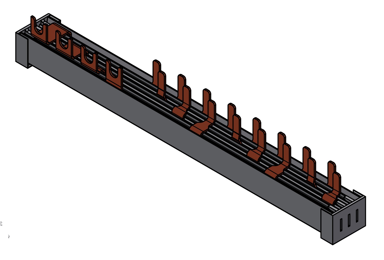 Busbar, pentru, diferențial, 4P, +, 8x1P+N, 12M BSA90169--
