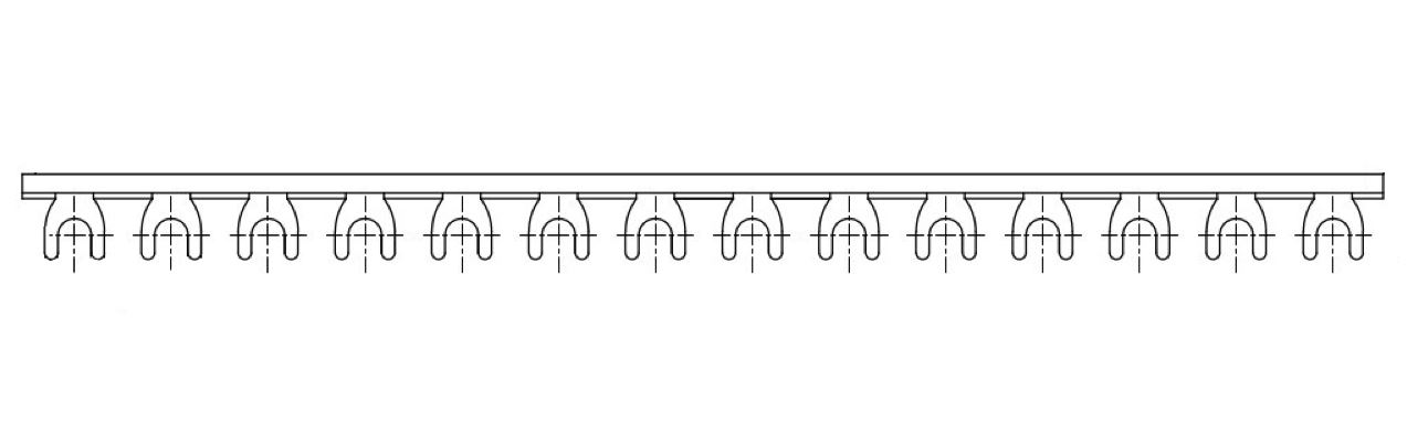 Busbar, 1P, 16mm², furca, 1m BSB00141-P