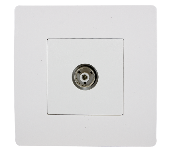 Basic Priza TV Alb Elmark 38360