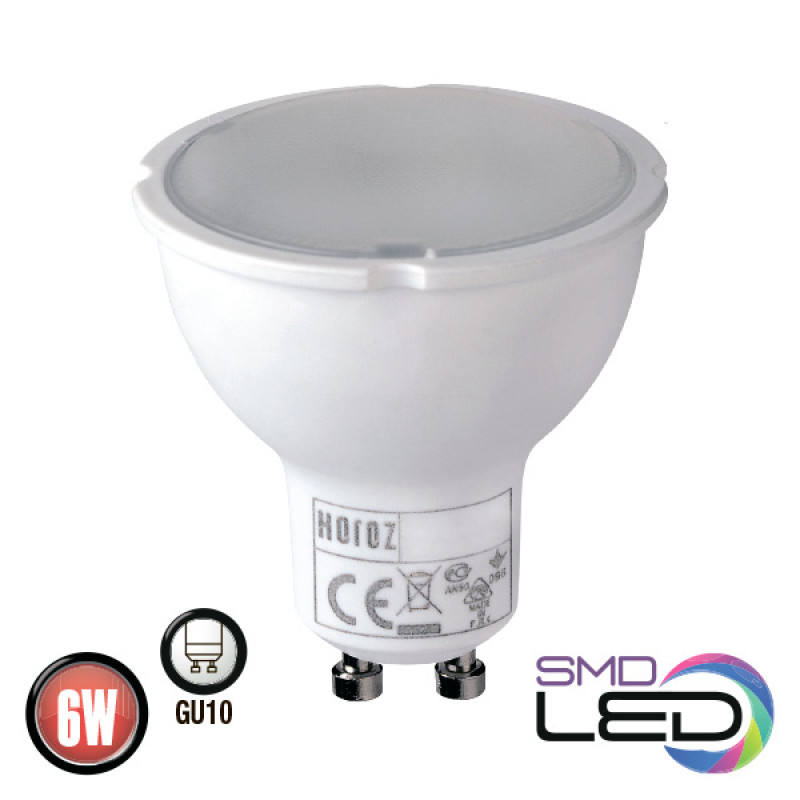 BEC LED 6W GU10 6400K 175-250V PLUS-6 HOROZ 001-002-0006-011