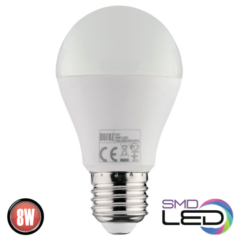 BEC LED 8W 6400K E27 175-250V PREMIER-8 HOROZ 001-006-0008-013