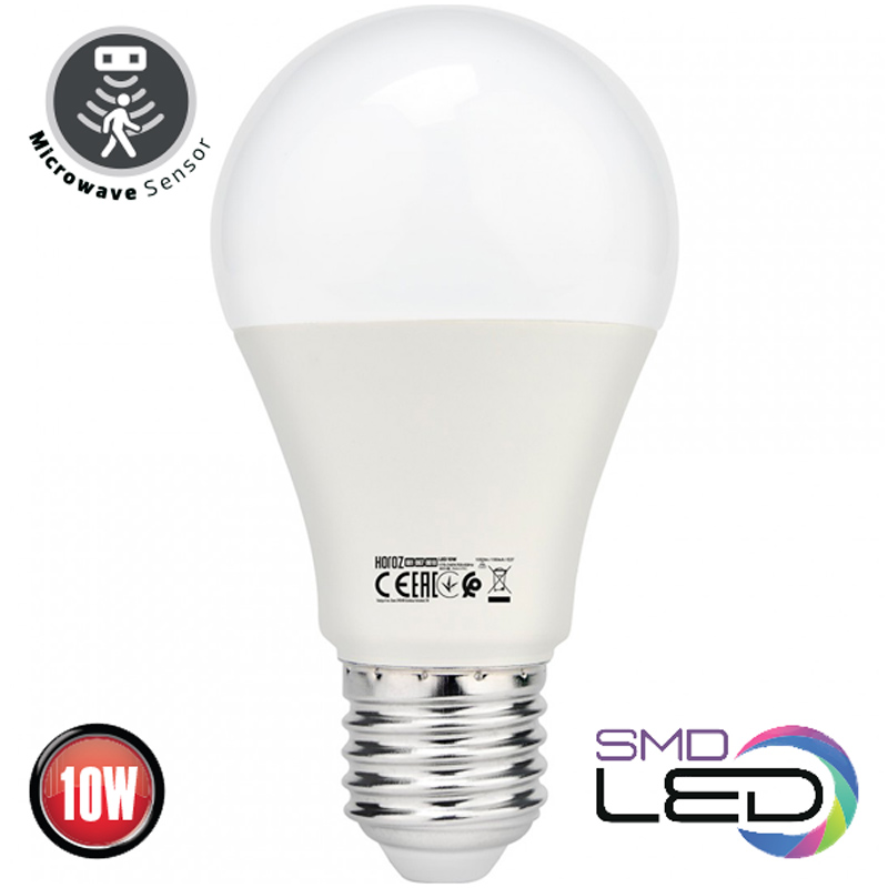 BEC LED CU SENZOR DE MISCARE 10W E27 6400K 170-24 FORCE-10 HOROZ 001-067-0010-010 0LED-001-067-0010-010
