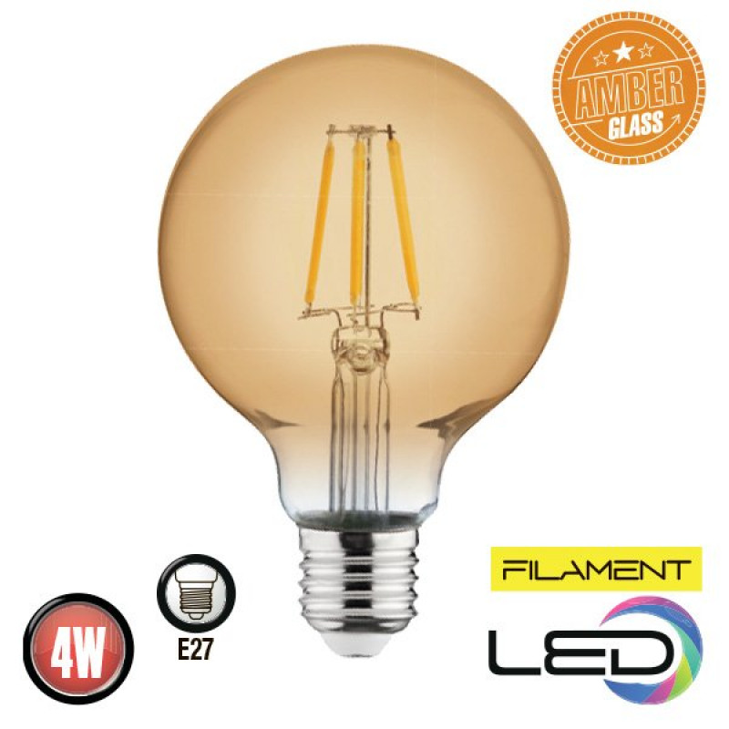BEC RUSTIC LED 6W 2200K E27 220-240V  RUSTIC GLOBE-6 HOROZ 001-030-0006-010