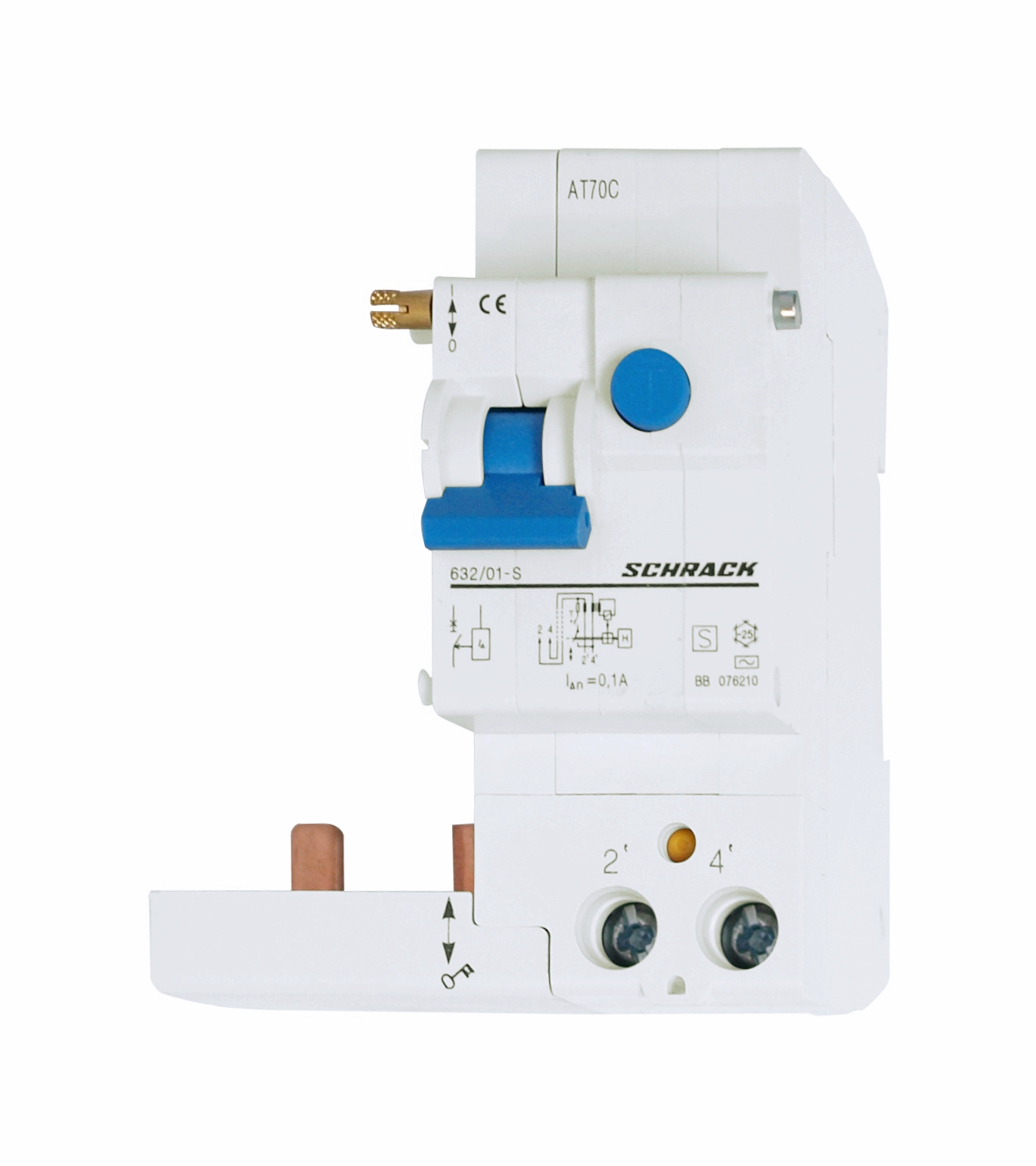 Bloc, protectie, diferentiala, clipsabila, schrack, tip s, ac, bipolar, 2p, 63a, 100ma