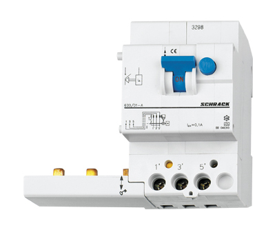 Bloc, protectie, diferentiala, clipsabila, schrack, tip a, tripolar, 3p, 63a, 100ma