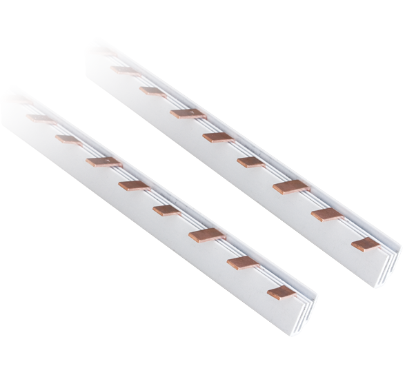 Busbar, bipolar, C100, 2P, 14290T, Elmark 