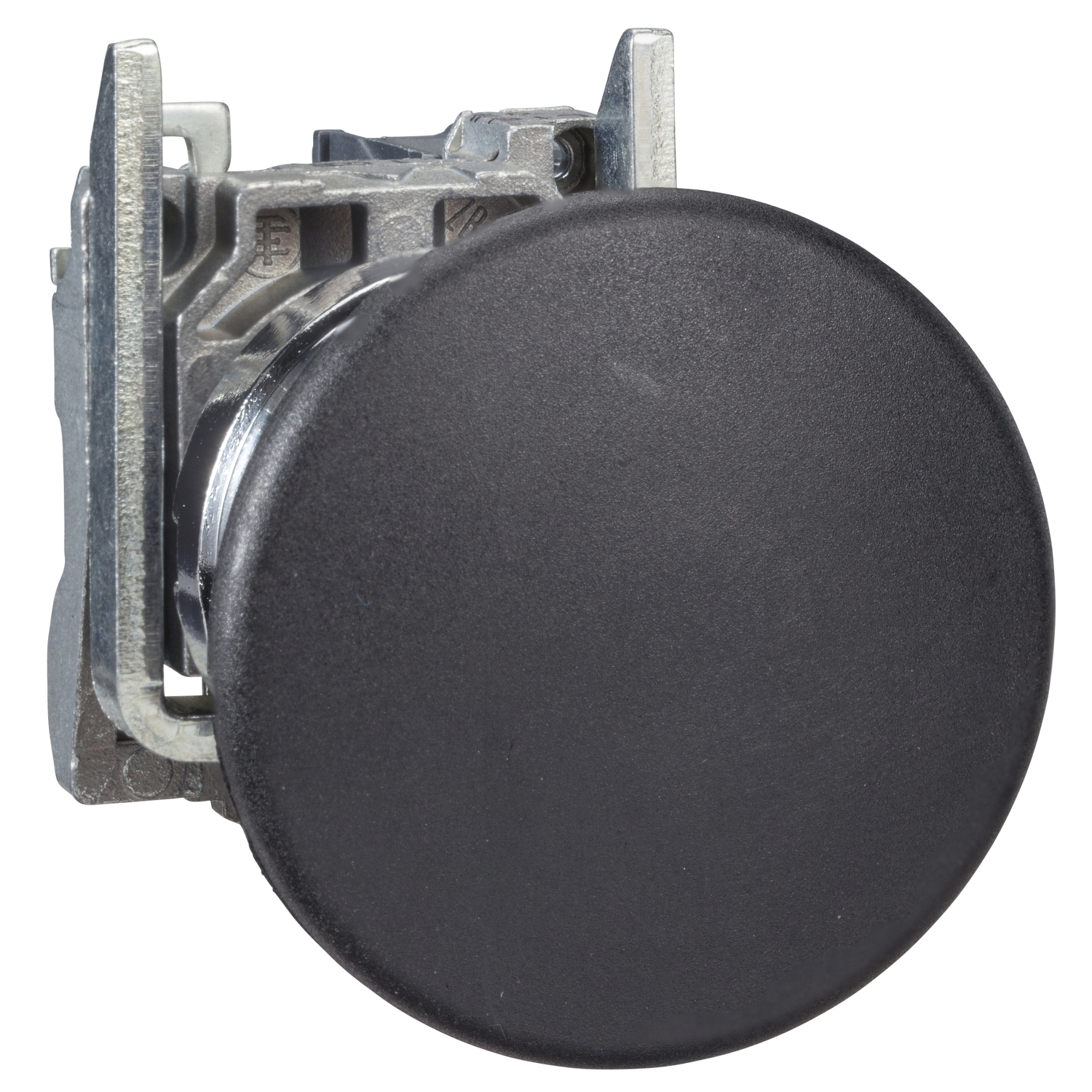 Buton complet negru cu capt tip ciuperca Ø40 mm, Ø22 cu revenire cu arc 1NO, Schneider, XB4BC21