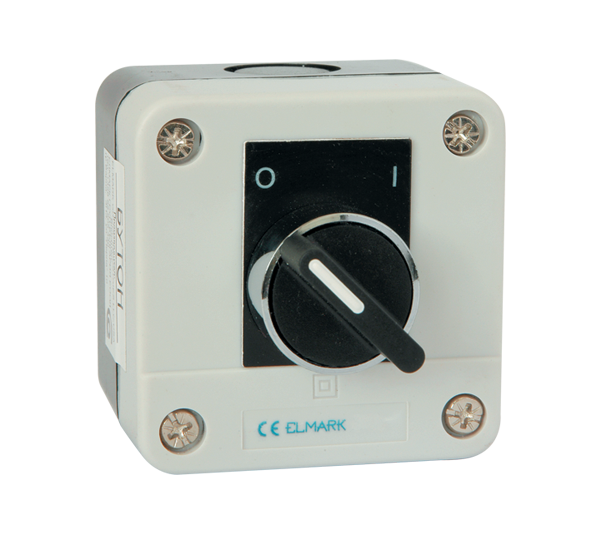 Buton cu arc de revenire B134 1NO negru  401134, Elmark 